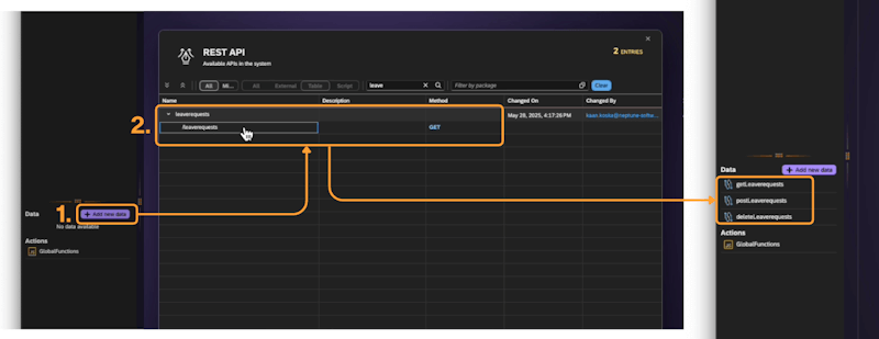 Naia AI app development generating UI components in SAP low-code App Designer