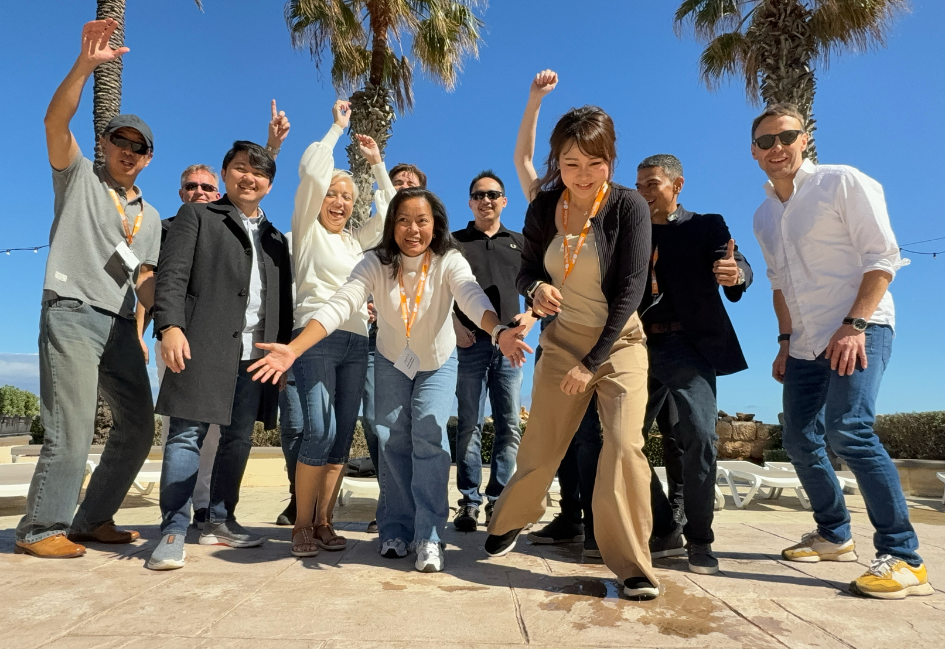 Global Neptune Software team enjoying company kickoff event